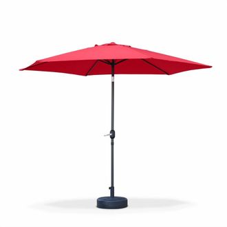 Sweeek Parasol, sombrilla central, redondo, rojo, 300cm