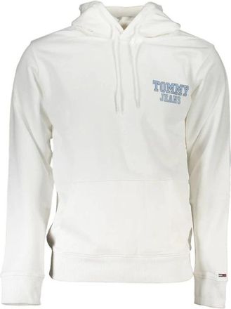 Tommy Hilfiger Bianco Katoenen Sweatshirt - Heren - Hoodies - Wit - XL - Katoen - Hoodies & sweatvesten