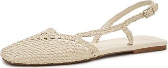 Franco Sarto Ilona Slingback Womens Flat Shoes White : 6.5 M, Leather