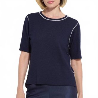 Lyss&eacute; Odessa Reversible Tee In Navy/grey