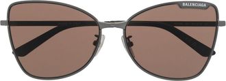 Balenciaga cat-eye frame sunglasses - unisex - Metal (Other) - One Size - Black