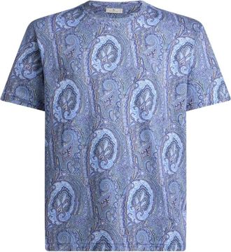 Etro T-shirt - Heren - T-shirts - Blauw - S - Tops