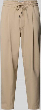 Marc O'Polo Denim Marc OPolo Denim Relaxed Fit Bundfaltenhose mit Viskose-Anteil Modell VIGGO CROPPED in Sand, Gr&ouml;&szlig;e XXL