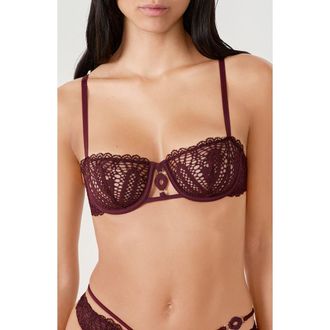 Etam Virtuose N&deg;9 Balconnet Underwire Bra in Garnet Red at Nordstrom Rack, Size 36B