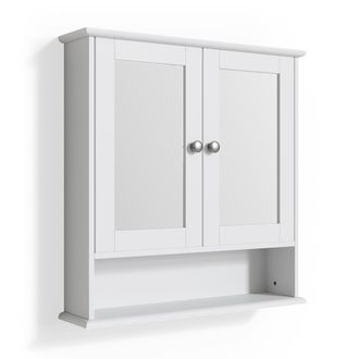 Vicco Armario Con Espejo Para Ba&ntilde;o Bianco, Blanco, 56 X 58 Cm