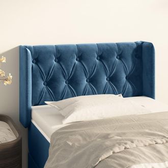 vidaXL Cabecero De Terciopelo Azul Oscuro 83x16x78/88 Cm Vidaxl
