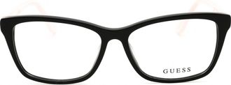 Guess GU50185 Rectangular Acetate Eyeglasses - Black