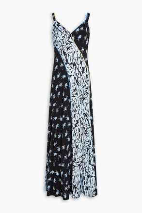 Diane Von Fürstenberg Ozzie printed jacquard maxi slip dress - Black - US 0