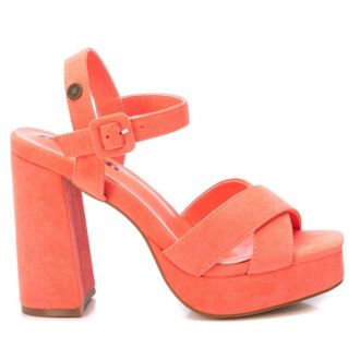 Xti Suede Dressy Sandals In Coral