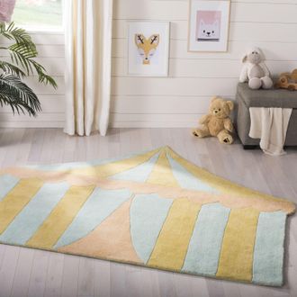 Safavieh Martha Stewart Hand Made Area rug, Sea Glass Kids Style Non-Shedding