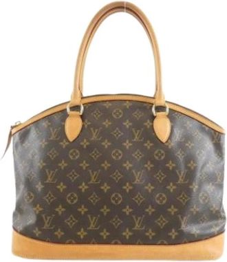 Louis Vuitton Pre-owned Canvas Handtas - Dames - Vintage Handtas - Bruin - ONE Size - Vintage
