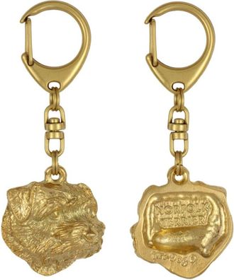 OEM Norfolk Terrier - Llavero De Perro Ba&ntilde;ado En Oro En Caja De Regalo, Decoraci&oacute;n De Bolso, Accesorio De Lujo De Art-dog