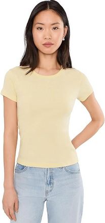 AllSaints Stevie T-Shirts Womens Clothing Hay Yellow : LG (US 10-12), Cotton