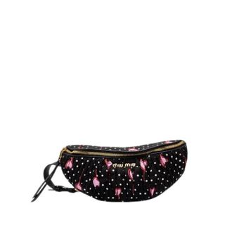 Miu Miu Pre-owned Quilted Nylon Belt Bag - Dames - Pre-owned - Zwart - Maat: ONE Size Nylon