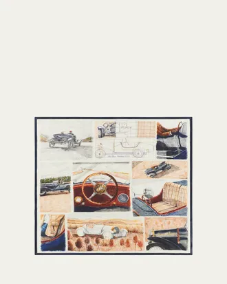 Loro Piana Mens Roadster Cashmere and Silk Foulard