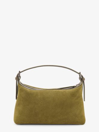 ATP Atelier Womens Shoulder Bag Vadena Green Suede Vegetable-Tanned Leather