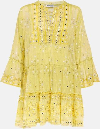Juliet Dunn Broderie anglaise cotton minidress