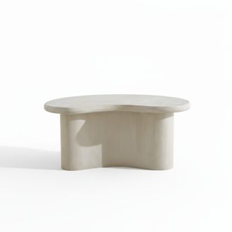 Wabi Home Mesa de centro de microcemento 88x71cm