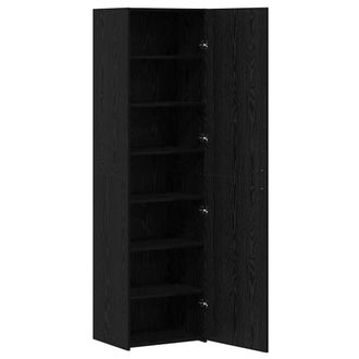 Berkfield Home Highboard Black Oak 50x42.5x185 cm Engineered Wood