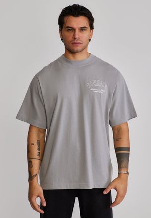 Siksilk Mens Grey Graphic T-Shirt XXL
