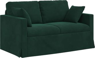 vidaXL Sof&aacute; Verde Oscuro 138 X 78 X 80 Cm Terciopelo Vidaxl