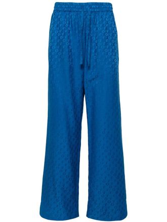 Off-white Pantaloni pigiama con effetto jacquard - Blu