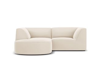 CXL by Christian Lacroix Sof&aacute; esquinero izquierdo 3 plazas de terciopelo beige