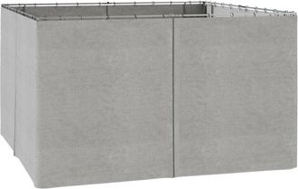 OUTSUNNY 4 Paredes Laterales Para Cenador 3,5x2 M Laterales De Carpa Con Ganchos Cortinas Sin Ventanas Reemplazo Lateral Para Carpa De Jard&iacute;n Gris - Outsunny