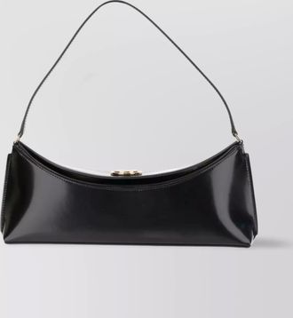 Jacquemus curved gold handle shoulder bag