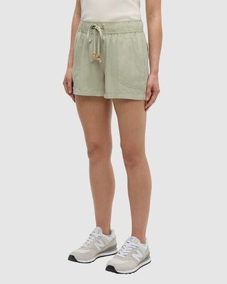 tentree Tencel Instow Short in Light Moss at Nordstrom, Size X-Large