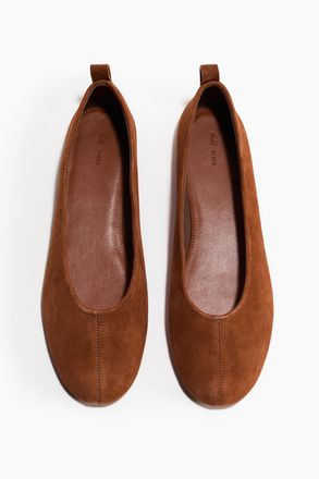 H&M Ballerinas aus Veloursleder - Braun