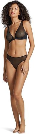 Commando Chic Mesh Thong Womens Underwear Black : LG (12-14), Cotton/Elastane/Mesh