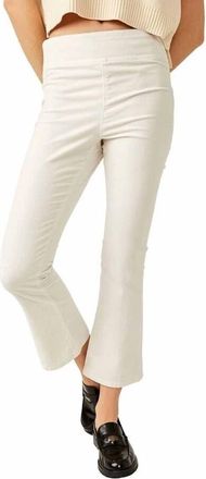 Free People In My Feelings Crop Bootleg Pant In Sea Salt