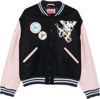 Kenzo Badges-embroidered Bomber Jacket