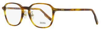 Ermenegildo Zegna Mens Modern Square Eyeglasses EZ5255-H 056 Havana 52mm