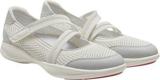 Vivaia Isabeli Round-Toe Mesh Mary-Jane Sneaker Flats in Spot Natural Flower Grey at Nordstrom, Size 11