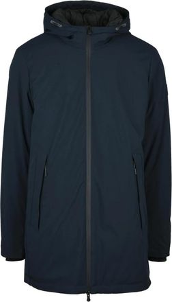 People of Shibuya Gewatteerde jas met ritssluiting - Heren - Parka Jassen - Blauw - S - Polyester - Jassen
