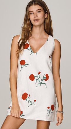 S/W/F 100% Cotton V-Neck Shift Dress