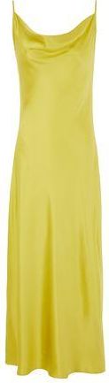 8 by YOOX SILK COWL-NECK MIDI DRESS