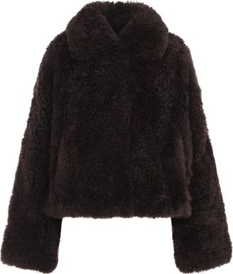Yves Salomon Giacca A2197 - - Jackets - Donna - Marrone - S