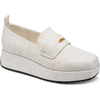 DKNY Sable Wedge Loafer in Ivory at Nordstrom, Size 7.5
