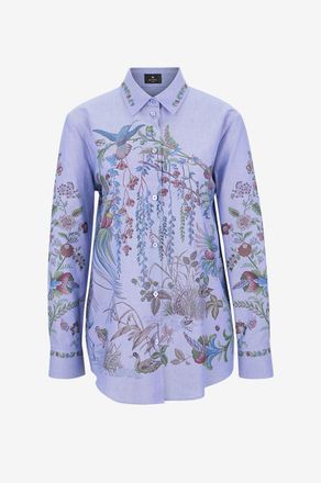 Etro Hemd aus Chambray mit floralem Print