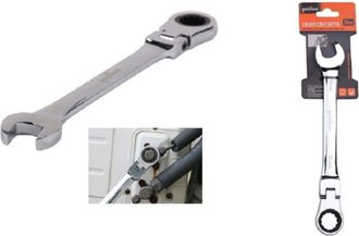 Trade Shop Trade Shop - Llave Combinada Con Trinquete 20mm Herramienta Cromo Vanadio Cabeza Plegable 91741