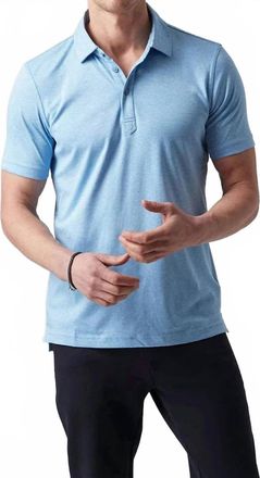 Raffi Mens Short Sleeve Polo Shirt In Water
