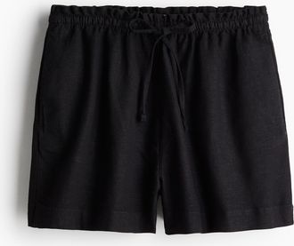 H&M Shorts aus Leinenmix - Schwarz