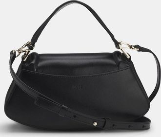 HUGO BOSS Womens Ariell Leather Shoulder Bag - Black - Size: ONE size