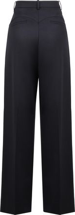 Victoria Beckham Womens High-waist Wide-leg Trousers - Black - Size EU 34 (Womens)