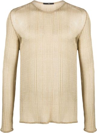 SAPIO N22 semi-sheer jumper - men - Viscose/Polyester - 42 - Gold