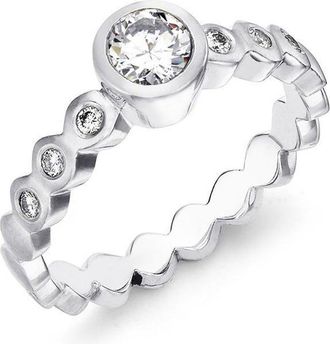 Dower & Hall Dotty Solitaire Diamond Engagement Ring - 0.40ct