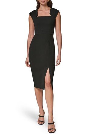 DKNY Cap Sleeve Sheath Dress in Black at Nordstrom, Size 10